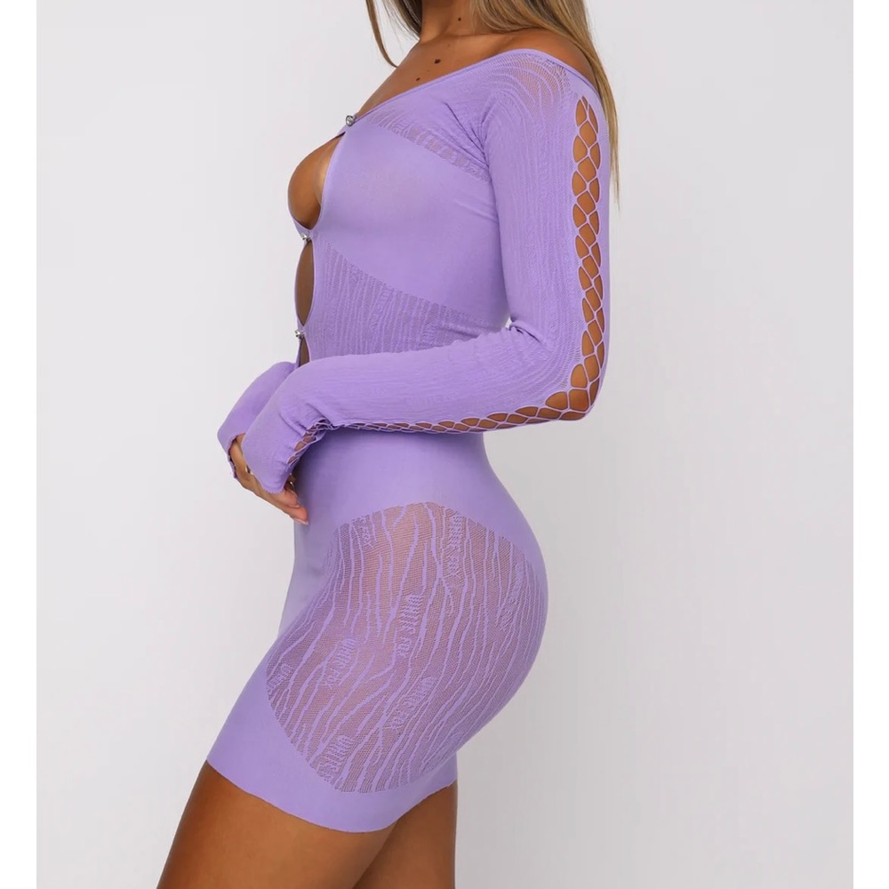 Purple mini dress white fox boutique